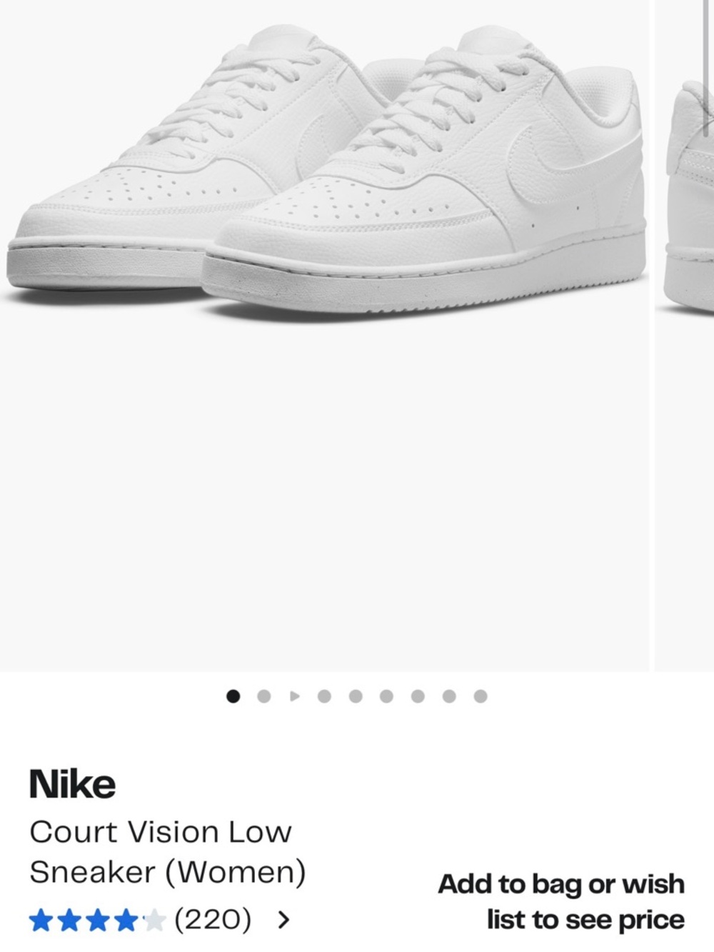 Nike Court Vision Low Sneakers in White